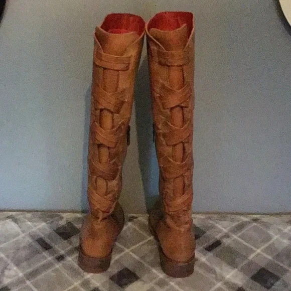 Bed Stu Tan Leather Riding Boots - Picture 2 of 2